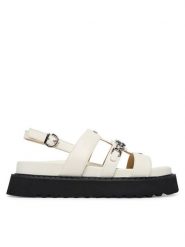 PINKO Sandały Kate 06 SD0517 P001 Biały. Białe sandały damskie Pinko, bez wzorów, ze skóry, bez obcasa, na płaskiej podeszwie. Za 1,222.99 zł.