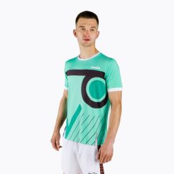 Koszulka męska Diadora Clay. Zielone t-shirty sportowe męskie Diadora, m, z elastanu, bez ramiączek. Za 119.99 zł.