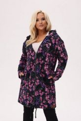 Bluza z kapturem Jeżynowy ogród - kobiecość, która kwitnie wieczorem PLUS SIZE XXL OVERSIZE. Czerwone bluzy z kapturem damskie Moda Size Plus Iwanek, plus size, z bawełny. Za 329.90 zł.