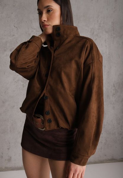 Brązowa Kurtka Bomber Jacket Ozdobiona Guzikami Quilimi. Brązowe kurtki damskie Renee, l, bez wzorów, bez kaptura. Za 209.99 zł.