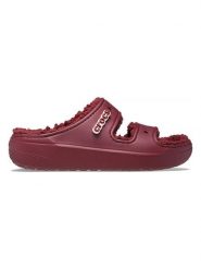 Crocs Klapki "Classic Cozzzy" w kolorze bordowym rozmiar: 38/39. Czerwone klapki damskie Crocs, bez wzorów, bez obcasa. Za 96.14 zł.