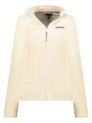 Geographical Norway Kurtka polarowa "Tug" w kolorze kremowym rozmiar: M. Brązowe kurtki damskie Geographical Norway, m, bez wzorów, z polaru, bez kaptura. Za 83.22 zł.