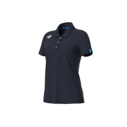 Damska koszulka polo Arena Team Solid. Niebieskie bluzki damskie Arena, bez wzorów, bez kołnierzyka, bez ramiączek. Za 241.00 zł.