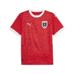 Męska, domowa koszulka reprezentacji Austrii w piłce nożnej 2024 PUMA. Czerwone t-shirty sportowe męskie Puma, l, bez ramiączek, do piłki nożnej. W wyprzedaży za 359.00 zł.