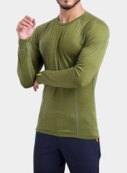 Bluza Sensor Merino Active Tee L/S. Zielone bluzy bez kaptura męskie Sensor, l, z materiału. Za 368.49 zł.