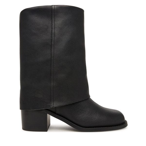 Botki Aldo. Czarne botki damskie Aldo, bez obcasa, na słupku, bez zapięcia. Za 729.99 zł.