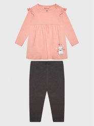 Blue Seven Komplet sukienka i legginsy 966005 Różowy Regular Fit. Czerwone sukienki niemowlęce Blue Seven, bez wzorów, z bawełny, bez ramiączek. Za 79.99 zł.