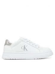 Calvin Klein Jeans Sneakersy Low Cut Lace-Up Sneaker V3A9-82013-1355 M Biały. Białe buty sportowe dziewczęce Calvin Klein Jeans, z jeansu. Za 209.99 zł.