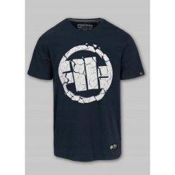 Pitbull T-shirt bawełniany, klasyczny model Scratch niebieski. Niebieskie t-shirty męskie PITBULL, bez wzorów, z bawełny, bez kołnierzyka. Za 89.00 zł.