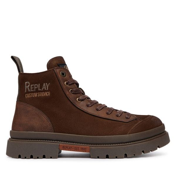 Trapery REPLAY. Brązowe buty zimowe męskie Replay, bez zapięcia. Za 594.99 zł.