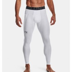 Legginsy termoaktywne męskie UNDER ARMOUR szybkoschnące termiczne. Białe bielizna termoaktywna męska Under Armour, m, bez wzorów. W wyprzedaży za 122.62 zł.