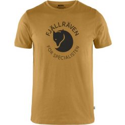 Koszulka turystyczna męska Fjallraven Fox T-shirt. Żółte t-shirty męskie Fjällräven, m, bez wzorów, z bawełny, bez kołnierzyka. Za 248.70 zł.