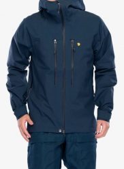 Kurtka z membraną Fjallraven Bergtagen GTX Pro Jacket. Niebieskie kurtki męskie Fjällräven, l, bez wzorów, z gore-texu, bez kaptura. Za 3,112.99 zł.