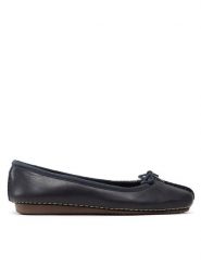 Clarks Baleriny Freckle Ice 203529324 Granatowy. Niebieskie baleriny damskie Clarks, bez wzorów, ze skóry, bez obcasa. Za 279.99 zł.