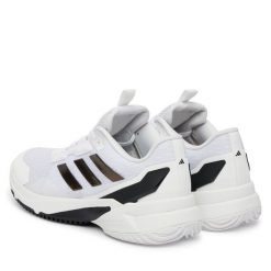 Buty halowe adidas. Białe buty sportowe na co dzień męskie Adidas, bez zapięcia. Za 649.99 zł.