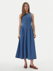 Vero Moda Sukienka jeansowa Kiara 10346411 Niebieski Regular Fit. Niebieskie sukienki damskie Vero Moda, xl, bez wzorów, z bawełny, bez kołnierzyka, bez ramiączek. Za 319.99 zł.