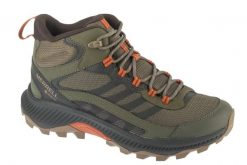 Buty trekkingowe męskie, Speed Strike 2 Mid GTX. Zielone buty trekkingowe męskie MERRELL, z materiału, bez zapięcia, trekkingowe. Za 684.50 zł.