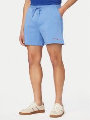 Tommy Jeans Szorty sportowe DM0DM22697 Niebieski Regular Fit. Niebieskie szorty męskie Tommy Jeans, m, z bawełny. Za 209.99 zł.
