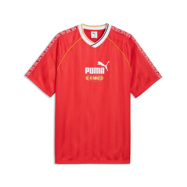 T-shirt Puma King. Czerwone t-shirty damskie Puma, l, bez wzorów, z puchu, bez kołnierzyka. Za 225.50 zł.