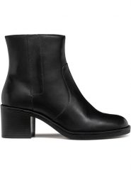 Geox Skórzane botki "Serilda" w kolorze czarnym rozmiar: 36. Czarne botki damskie Geox, eleganckie, bez obcasa, bez zapięcia. Za 228.38 zł.