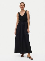 Vero Moda Sukienka letnia Vally 10345917 Czarny Loose Fit. Czarne sukienki damskie Vero Moda, na lato, s, bez wzorów, z syntetyku, bez kołnierzyka, bez ramiączek. Za 199.99 zł.