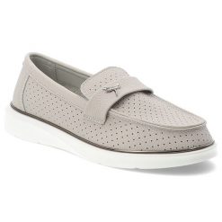 Mokasyny damskie Vinceza, cholewka ze skóry naturalnej licowej wsuwany fason typu loafers, szare, 93221. Szare mokasyny damskie VINCEZA, ze skóry. Za 159.00 zł.