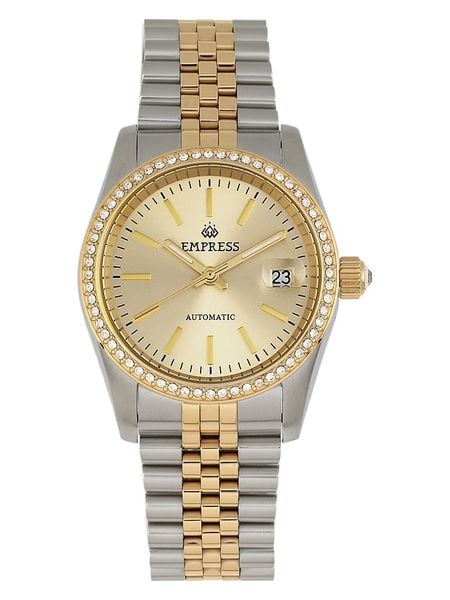 Empress Zegarek automatyczny "Constance" w kolorze srebrno-złotym rozmiar: onesize. Szare, analogowe zegarki damskie Empress, ze stali. Za 826.99 zł.