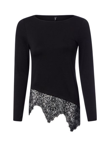 ONLY Koszulka z długim rękawem Kobiety Koronka czarny, L. Czarne t-shirty damskie Only, l, bez wzorów, z koronki, bez kołnierzyka. Za 129.95 zł.