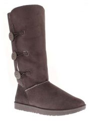 ISLAND BOOT Kozaki zimowe "Flora" w kolorze antracytowym rozmiar: 37. Czarne kozaki damskie Island Boot, z materiału, bez obcasa. Za 144.92 zł.
