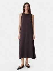 Marella Sukienka letnia Uguale 2615221011 Brązowy Regular Fit. Brązowe sukienki damskie Marella, na lato, bez wzorów, z acetatu, bez kołnierzyka, bez ramiączek. Za 959.99 zł.