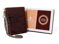 Portfel skórzany Peterson brązowy [DH] PTN N4C-07-HWM-1285. Brązowe portfele męskie Peterson, bez wzorów, ze skóry. Za 94.99 zł.