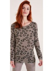 Heine Koszulka w kolorze szarobrązowo-czarnym rozmiar: 44. Brązowe bluzki damskie Heine, bez wzorów, bez kołnierzyka, bez ramiączek. Za 53.04 zł.