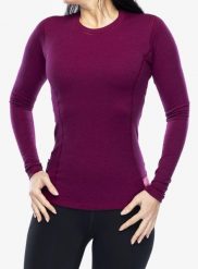 Bluza termoaktywna damska Sensor Merino DF Tee L/S. Fioletowe bluzy bez kaptura damskie Sensor, l, z materiału. Za 285.99 zł.