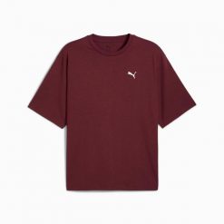 T-shirt Puma Wardrobe ESS. Czerwone t-shirty męskie Puma, m, bez wzorów, z bawełny, bez kołnierzyka. Za 151.85 zł.