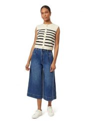 Scotch & Soda Kamizelka dzianinowa w kolorze kremowo-czarnym rozmiar: XS. Brązowe kamizelki damskie Scotch & Soda, xs, z bawełny. Za 131.12 zł.