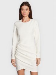 Silvian Heach Sukienka koktajlowa CVA22141VE Biały Slim Fit. Białe sukienki damskie Silvian Heach, bez wzorów, z syntetyku, wizytowe, bez kołnierzyka, bez ramiączek. Za 1,129.00 zł.