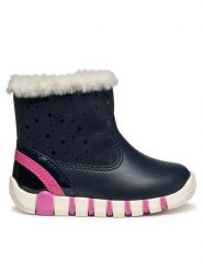 Geox Kozaki B Iupidoo B5658A 0DHBC C4268 Granatowy. Niebieskie kozaki dziewczęce Geox, bez wzorów, ze skóry, bez obcasa. Za 169.99 zł.