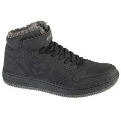 Buty sportowe Sneakersy męskie, Lotto Paliot Fur. Czarne buty sportowe na co dzień męskie Lotto, z materiału, bez zapięcia, trekkingowe. Za 130.00 zł.