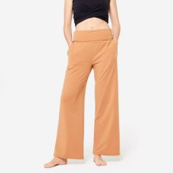 Spodnie Do Jogi Kokon Damskie Kawa. Brązowe spodnie materiałowe damskie KIMJALY, bez wzorów, z elastanu, eleganckie. Za 179.99 zł.