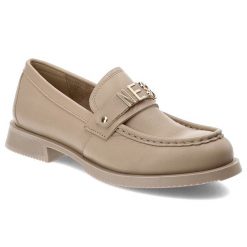 Beżowe Mokasyny Nessi Eleganckie Obuwie Damskie. Brązowe mokasyny damskie Nessi, z materiału. Za 459.00 zł.