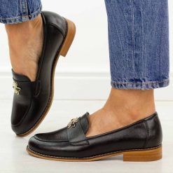 Czarne skórzane mokasyny damskie Potocki 19382. Czarne mokasyny damskie POTOCKI, z jeansu. Za 229.00 zł.