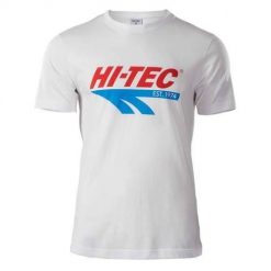 Koszulka sportowa męska Hi-Tec Retro. Białe t-shirty sportowe męskie Hi-tec, l, z bawełny, bez ramiączek. Za 39.03 zł.