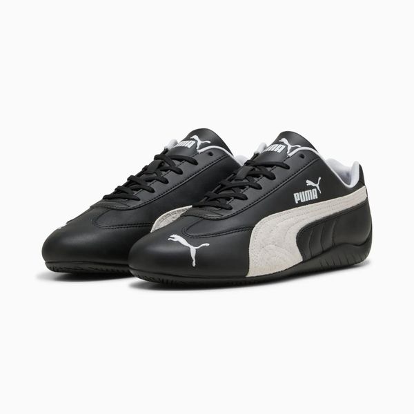 Buty sportowe Puma SPEEDCAT LTHR 40317502. Czarne buty sportowe na co dzień damskie Puma, z gumy, bez zapięcia. Za 302.99 zł.