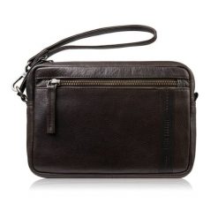 Saszetka męska do ręki brązowa elegancka klasyczna Paolo Peruzzi AL-10-BR. Brązowe saszetki męskie ze skóry. Za 149.00 zł.