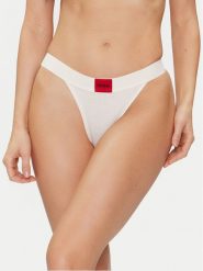 HUGO Stringi Red Label 50503102 Biały. Białe stringi damskie Hugo, xxl, bez wzorów, z bawełny. Za 59.99 zł.