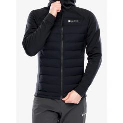 Kurtka hybrydowa męska Montane Composite Hoodie. Czarne kurtki męskie Montane, m, bez wzorów, z puchu, sportowe, bez kaptura. Za 907.99 zł.