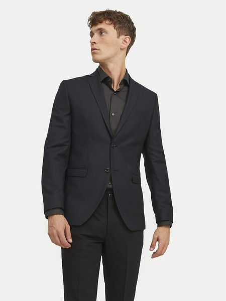 Jack & Jones Marynarka Solaris 12141107 Czarny Slim Fit. Czarne marynarki męskie Jack & Jones, bez wzorów, z syntetyku. Za 489.99 zł.