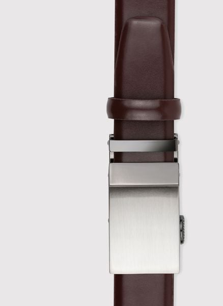 PAKO LORENTE – Brązowy pasek męski z automatyczną klamrą. Brązowe paski męskie Pako Lorente, bez wzorów, ze skóry, eleganckie. Za 149.99 zł.