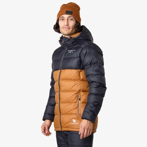 Męska kurtka puchowa do turystyki wiatroszczelna oddychająca Östersund 2.0. Brązowe kurtki męskie SWEDEMOUNT, m, bez wzorów, z puchu, sportowe, bez kaptura. Za 746.00 zł.