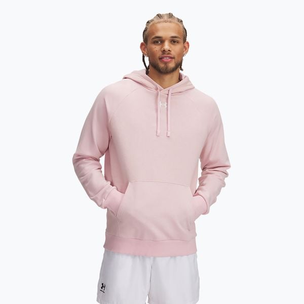 Bluza Under Armour Rival Fleece Hoodie. Czerwone bluzy sportowe męskie Under Armour, bez wzorów, sportowe, bez kołnierzyka, bez ramiączek. Za 149.99 zł.